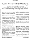 Cover page: Correlation of Measures From the OCULUS Keratograph and Clinical Assessments of Dry Eye Disease in the Dry Eye Assessment and Management Study