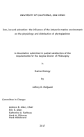 Cover page: Iron, ice and advection: how the physiology and distribution of marine organisms is influenced by the extremes of the Antarctic environment