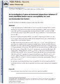 Cover page: Investigation of gene‐environment interactions between 47 newly identified breast cancer susceptibility loci and environmental risk factors