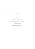 Cover page: Who Pays the Price? Analyzing the Relationship Between State Funding and Student Costs at the University of California