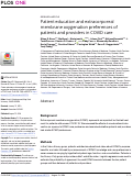 Cover page: Patient education and extracorporeal membrane oxygenation preferences of patients and providers in COVID care.