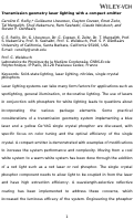 Cover page: Transmission Geometry Laser Lighting with a Compact Emitter