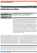 Cover page: A rapid theta network mechanism for flexible information encoding