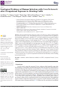 Cover page: Serological Evidence of Human Infection with Coxiella burnetii after Occupational Exposure to Aborting Cattle