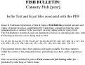 Cover page of Fish Bulletin. Cannery Fish [year]