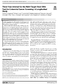 Cover page: Three-Year Interval for the Multi-Target Stool DNA Test for Colorectal Cancer Screening: A Longitudinal Study