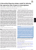 Cover page: A hierarchical Bayesian mixture model for inferring the expression state of genes in transcriptomes