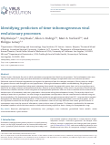 Cover page: Identifying predictors of time-inhomogeneous viral evolutionary processes