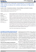 Cover page: False memory for idiomatic expressions in younger and older adults: evidence for indirect activation of figurative meanings.