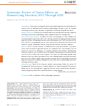 Cover page: Systematic Review of Ozone Effects on Human Lung Function, 2013 Through 2020