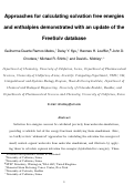 Cover page: Approaches for Calculating Solvation Free Energies and Enthalpies Demonstrated with an Update of the FreeSolv Database