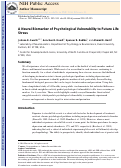 Cover page: A Neural Biomarker of Psychological Vulnerability to Future Life Stress