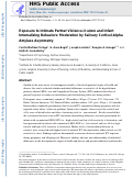 Cover page: Exposure to intimate partner violence in utero and infant internalizing behaviors: Moderation by salivary cortisol-alpha amylase asymmetry