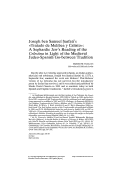 Cover page: Joseph ben Samuel Sarfati's 'Tratado de Melibea y Calisto': A Sephardic Jew's reading of La 'Celestina' in light of the medieval Judeo-Spanish "go-between" tradition (Society and the sexes in 16th-century Spain)