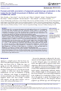 Cover page: Prenatal and birth associations of epigenetic gestational age acceleration in the Center for the Health Assessment of Mothers and Children of Salinas (CHAMACOS) cohort