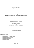 Cover page: Toward Efficient Mixed-Signal Neural Processors Using Non-Volatile Memory Devices