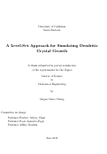 Cover page: A Level-Set Approach for Simulating Dendritic Crystal Growth