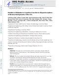 Cover page: Relation of Diabetes to Cognitive Function in Hispanics/Latinos of Diverse Backgrounds in the United States.