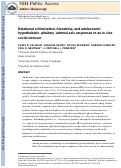 Cover page: Relational victimization, friendship, and adolescents' hypothalamic–pituitary–adrenal axis responses to an in vivo social stressor