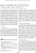 Cover page: Biogenic versus anthropogenic sources of CO in the United States