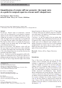 Cover page: Quantification of rotator cuff tear geometry: the repair ratio as a guide for surgical repair in crescent and U-shaped tears