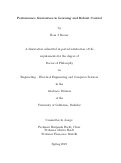 Cover page: Performance Guarantees in Learning and Robust Control