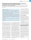 Cover page: Household Exposure to Paint and Petroleum Solvents, Chromosomal Translocations, and the Risk of Childhood Leukemia