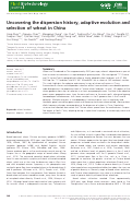 Cover page: Uncovering the dispersion history, adaptive evolution and selection of wheat in China.