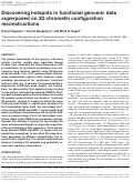 Cover page: Discovering hotspots in functional genomic data superposed on 3D chromatin configuration reconstructions