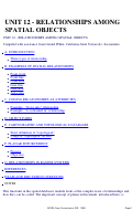 Cover page: Unit 12 - Relationships Among Spatial Objects