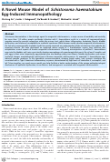Cover page: A Novel Mouse Model of Schistosoma haematobium Egg-Induced Immunopathology