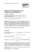 Cover page: Hammersley's interacting particle process and longest increasing subsequences