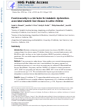 Cover page: Food insecurity is a risk factor for metabolic dysfunction-associated steatotic liver disease in Latinx children.