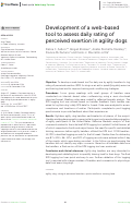 Cover page: Development of a web-based tool to assess daily rating of perceived exertion in agility dogs.