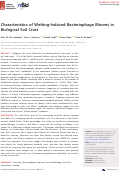 Cover page: Characteristics of Wetting-Induced Bacteriophage Blooms in Biological Soil Crust