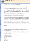 Cover page: Quantification of lower leg arterial calcifications by high-resolution peripheral quantitative computed tomography