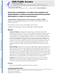 Cover page: Advancing considerations of context in the evaluation and implementation of evidence-based biomedical HIV prevention interventions: a review of recent research.