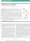 Cover page: Nutritional Factors and Myopia: An Analysis of National Health and Nutrition Examination Survey Data. Optom Vis Sci 2021;98:458-68.