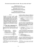 Cover page: The lexical representation of verbs: The case of the verb "have"