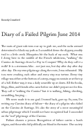 Cover page: Diary of a Failed Pilgrim June 2014