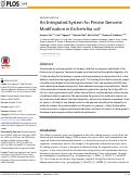 Cover page: An Integrated System for Precise Genome Modification in Escherichia coli