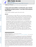 Cover page: Cortical volume abnormalities in posttraumatic stress disorder: an ENIGMA-psychiatric genomics consortium PTSD workgroup mega-analysis