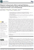 Cover page: Potential Cardioprotective Effects and Lipid Mediator Differences in Long-Chain Omega-3 Polyunsaturated Fatty Acid Supplemented Mice Given Chemotherapy