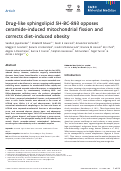 Cover page: Drug‐like sphingolipid SH‐BC‐893 opposes ceramide‐induced mitochondrial fission and corrects diet‐induced obesity