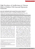 Cover page: High Prevalence of Anelloviruses in Vitreous Fluid of Children With Seasonal Hyperacute Panuveitis