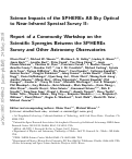 Cover page: Science Impacts of the SPHEREx All-Sky Optical to Near-Infrared Spectral Survey II: Report of a Community Workshop on the Scientific Synergies Between the SPHEREx Survey and Other Astronomy Observatories