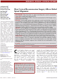 Cover page: How Cervical Reconstruction Surgery Affects Global Spinal Alignment.