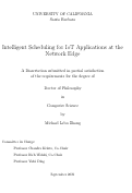 Cover page: Intelligent Scheduling for IoT Applications at the Network Edge