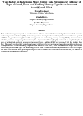 Cover page: What Factors of Background Music Disrupt Task Performance? Influence ofTypes of Sound, Tasks, and Working Memory Capacity on IrrelevantSound/Speech Effect