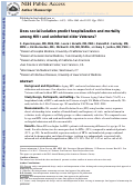 Cover page: Does Social Isolation Predict Hospitalization and Mortality Among HIV+ and Uninfected Older Veterans?